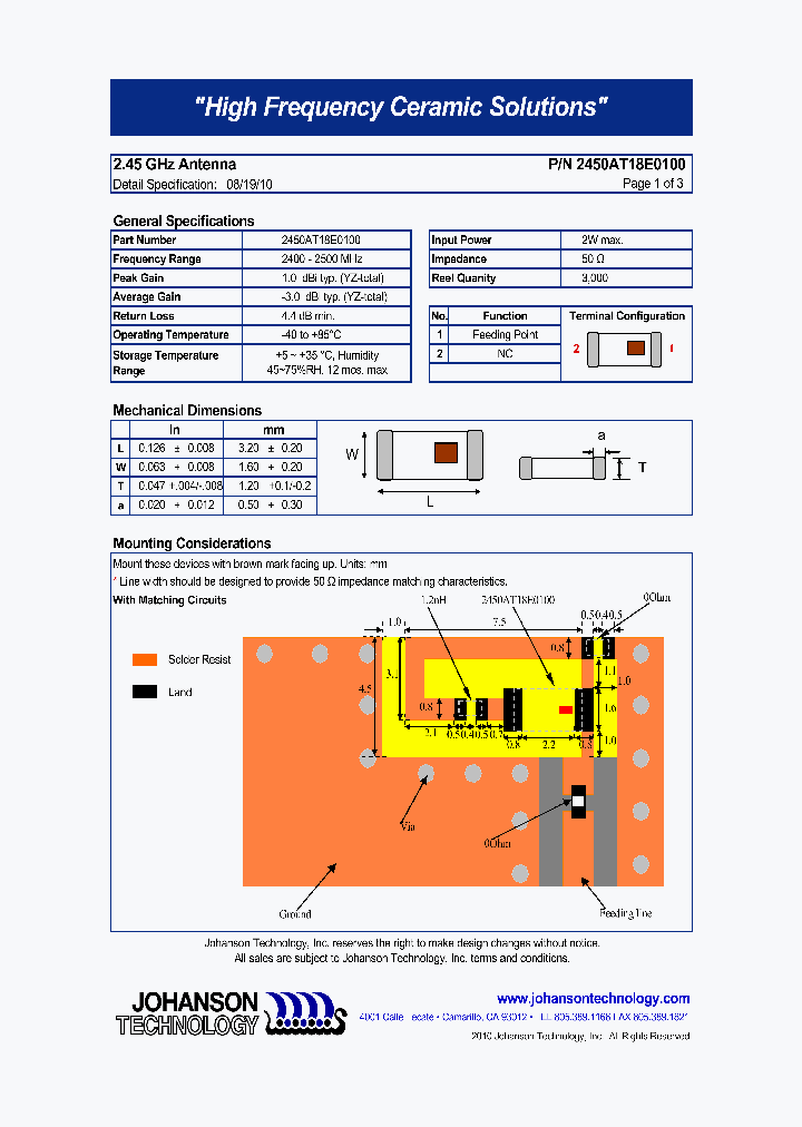 2450AT18E0100_9017558.PDF Datasheet