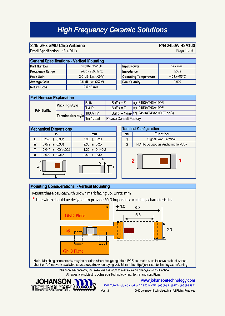 2450AT43A100E_9017564.PDF Datasheet