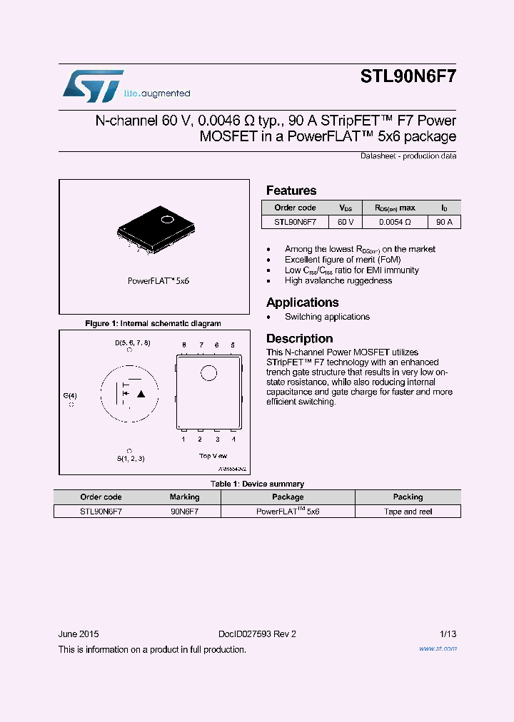 STL90N6F7_9017724.PDF Datasheet