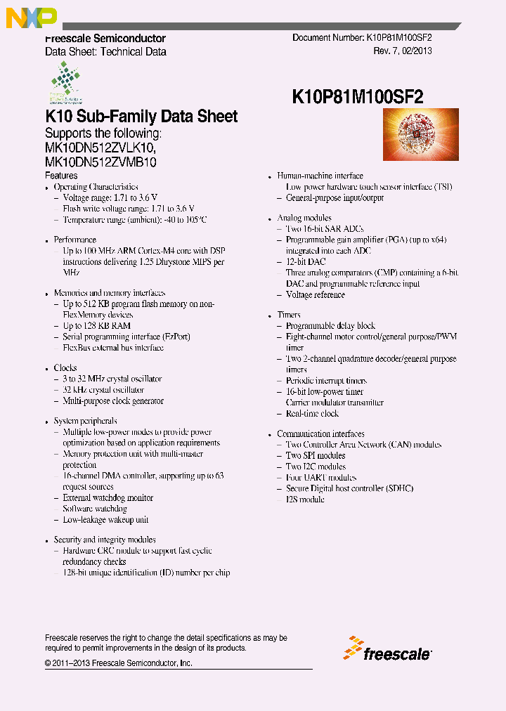 MK10DN512ZVLK10_9017773.PDF Datasheet