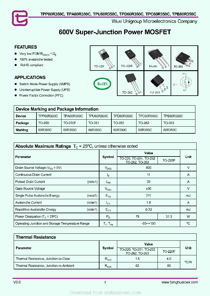 TPD60R350C_9017785.PDF Datasheet