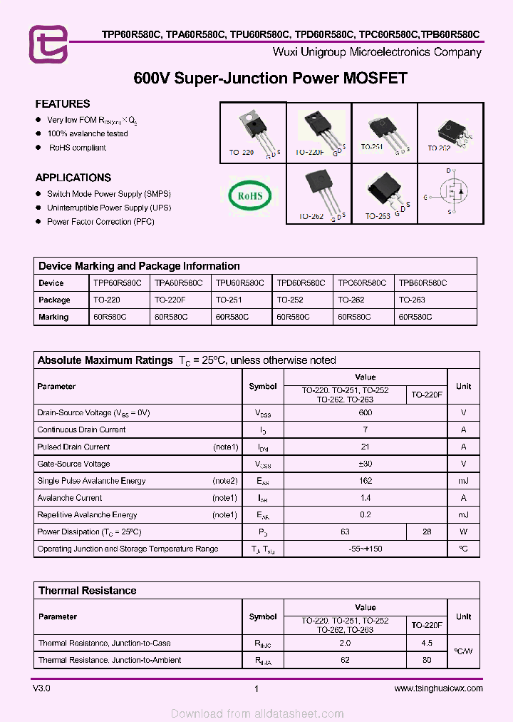 TPD60R580C_9017786.PDF Datasheet