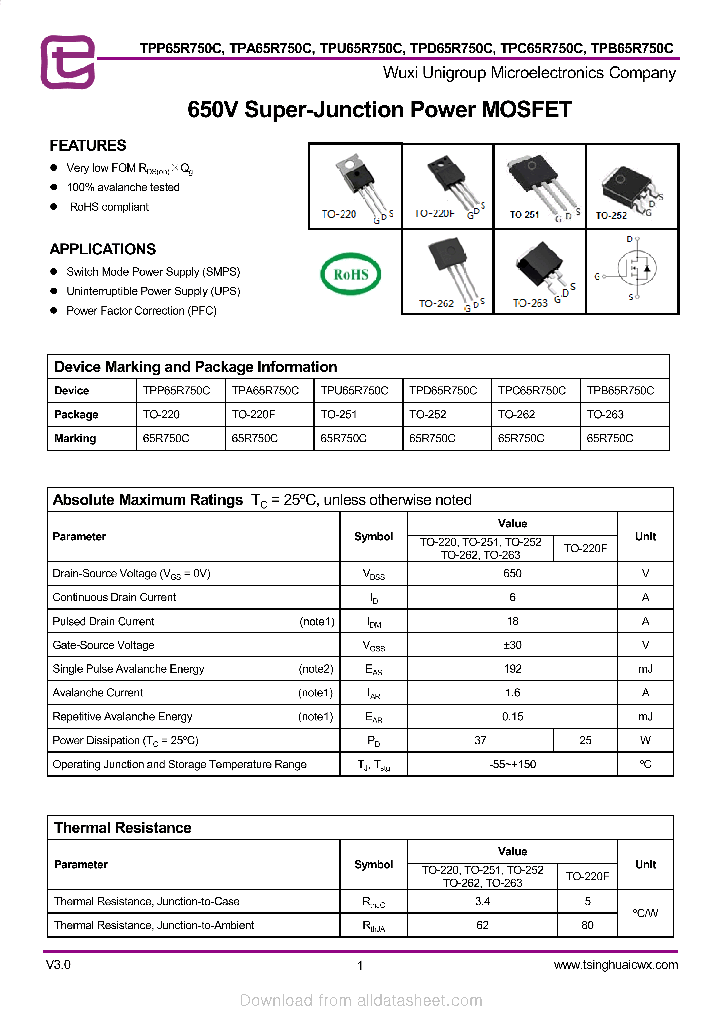 TPD65R750C_9017792.PDF Datasheet