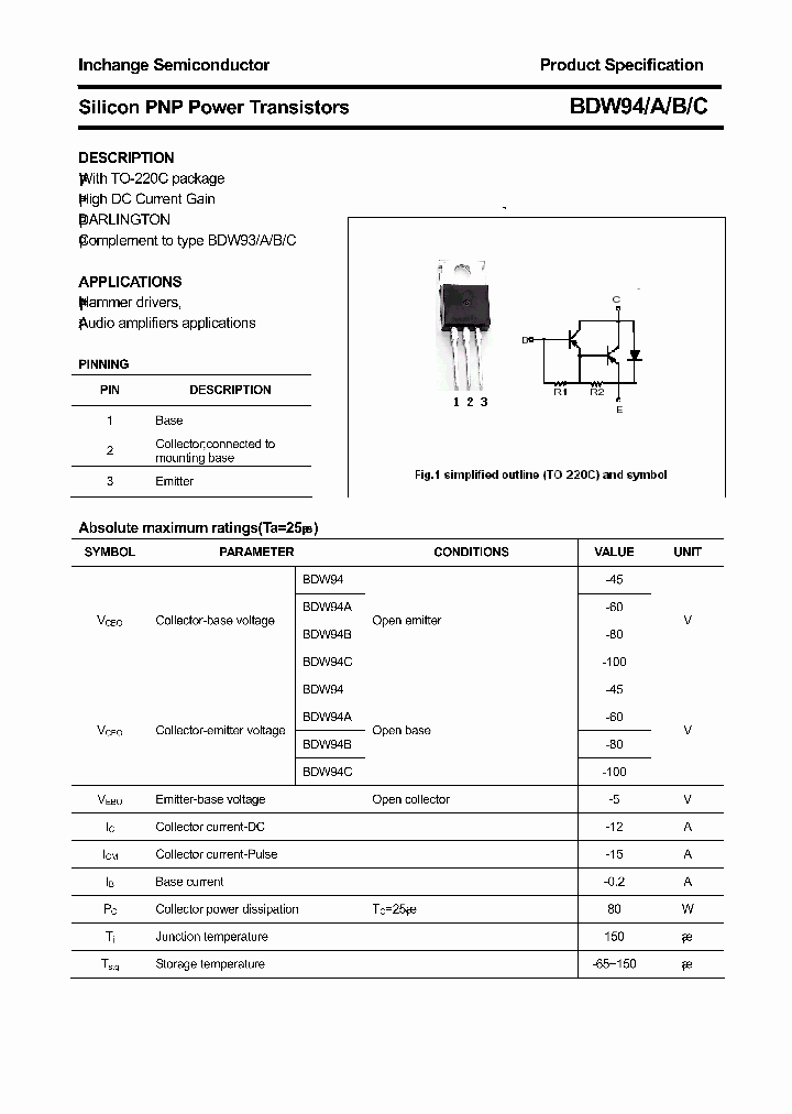 BDW94_9017814.PDF Datasheet