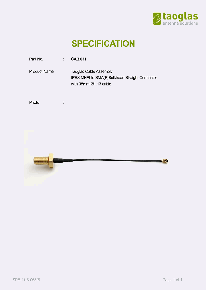 CAB011_9018456.PDF Datasheet