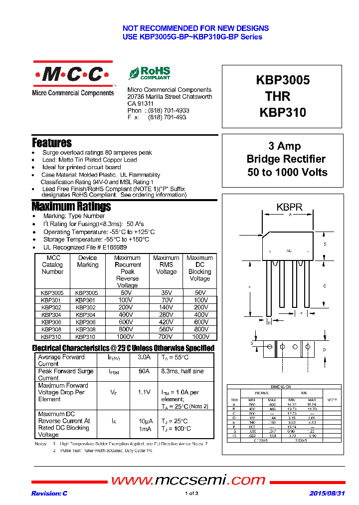 KBP310_9018758.PDF Datasheet