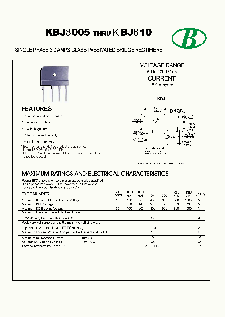 KBJ810_9018919.PDF Datasheet