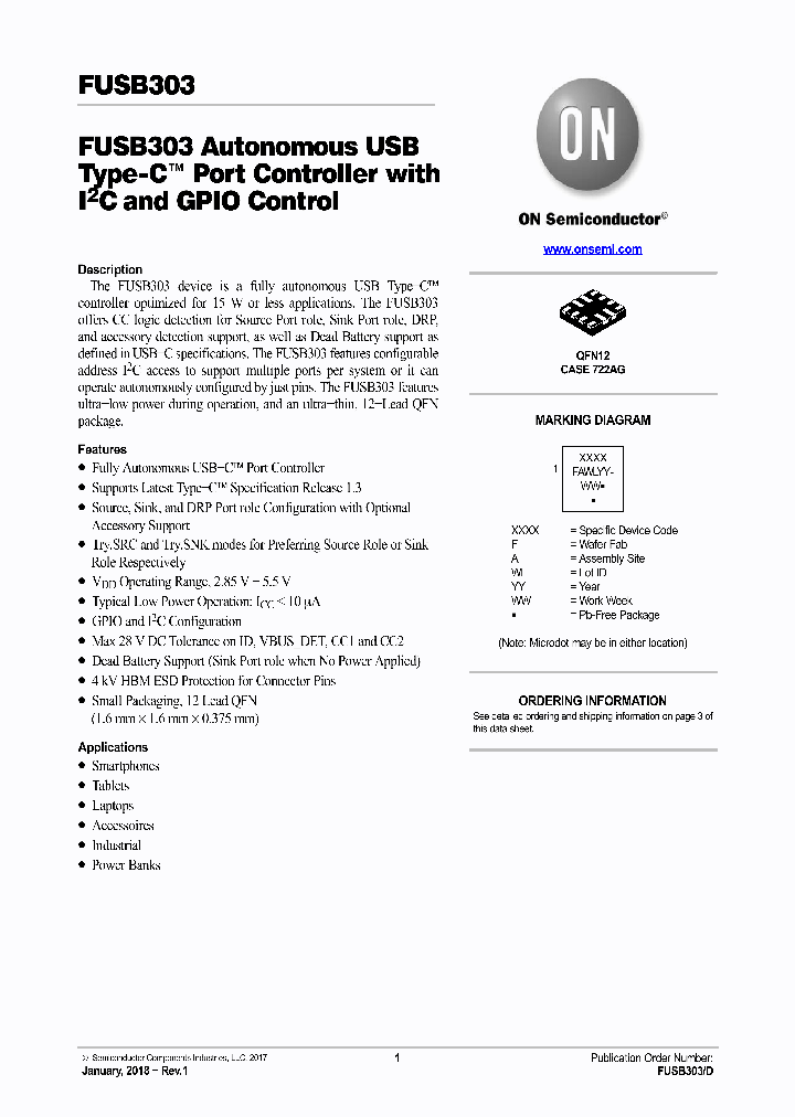 FUSB303_9018943.PDF Datasheet