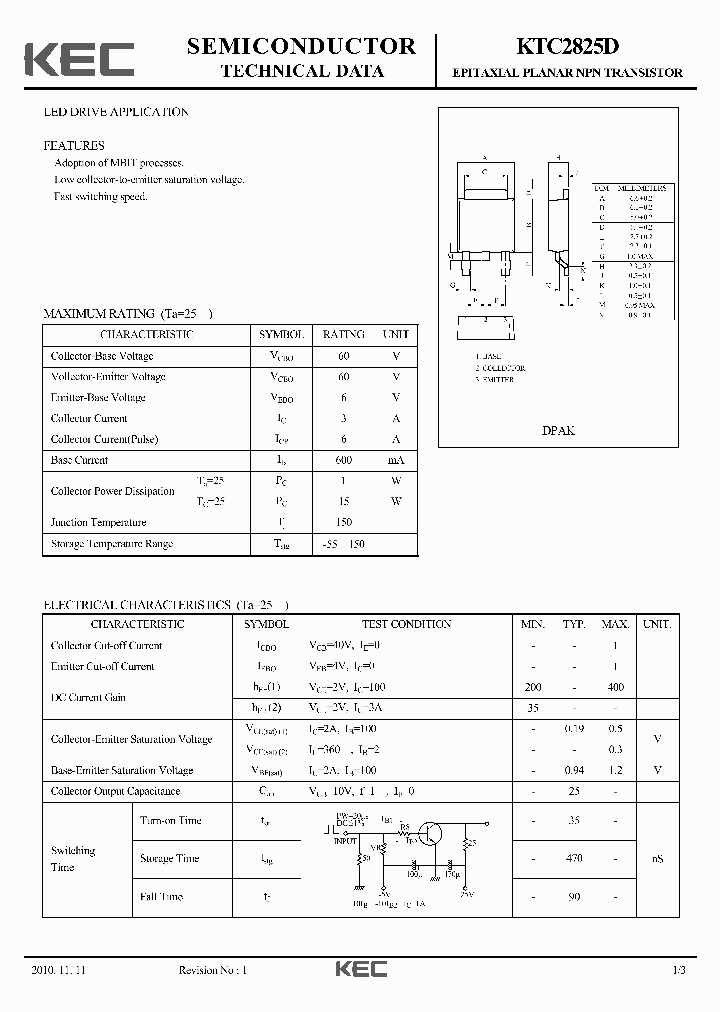 KTC2825D-15_9019134.PDF Datasheet