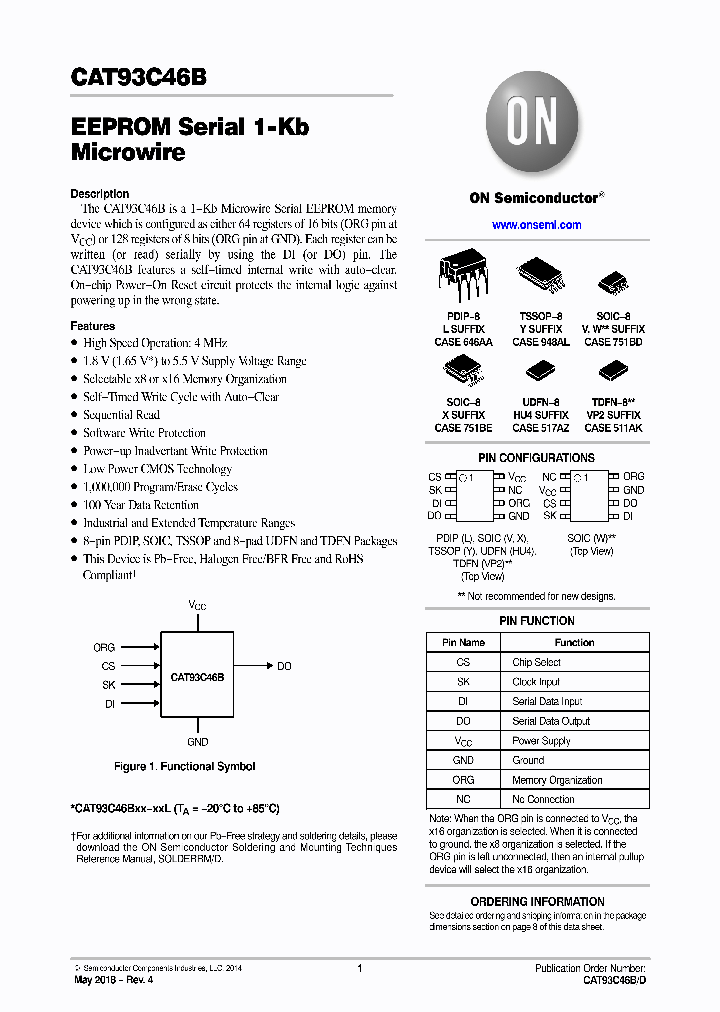 CAT93C46BHU4E-GT3_9019291.PDF Datasheet