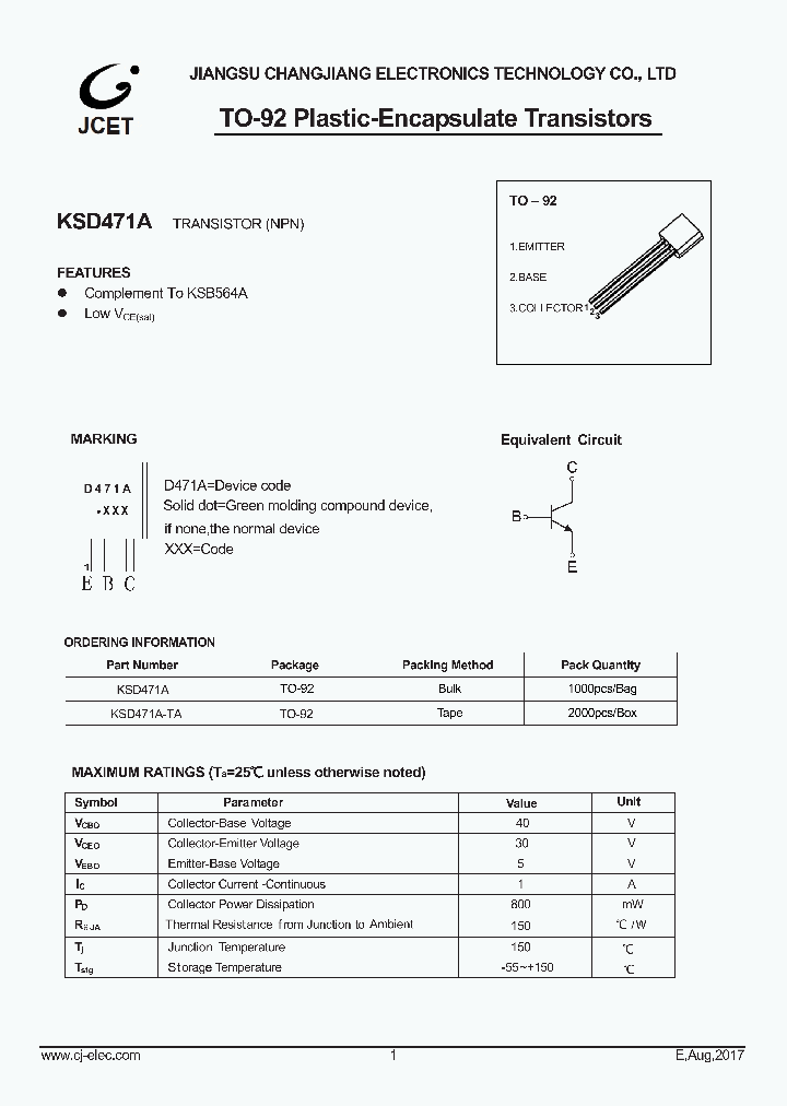 KSD471A_9019542.PDF Datasheet