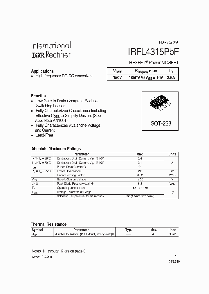 IRFL4315PBF_9019764.PDF Datasheet