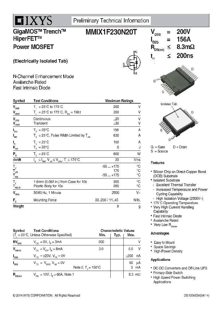 MMIX1F230N20T_9020324.PDF Datasheet