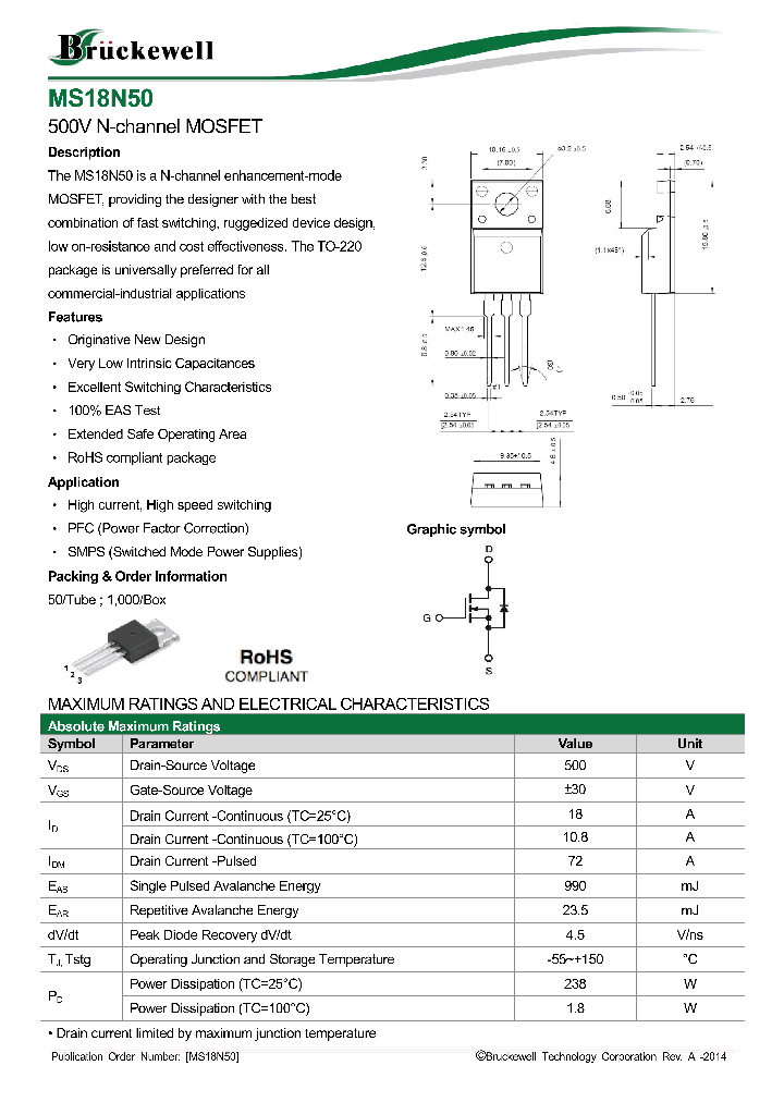 MS18N50_9020683.PDF Datasheet