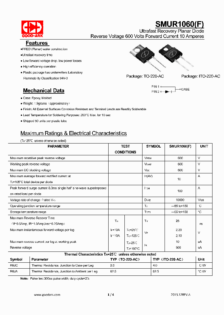 SMUR1060F_9020718.PDF Datasheet