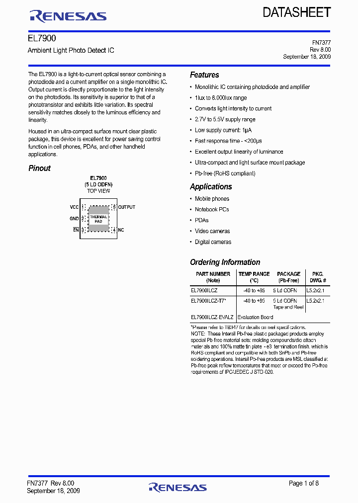 EL7900ILCZ-T7_9021176.PDF Datasheet