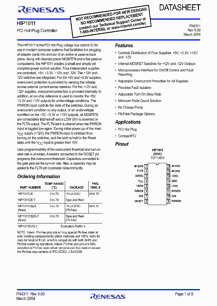 HIP1011_9021070.PDF Datasheet