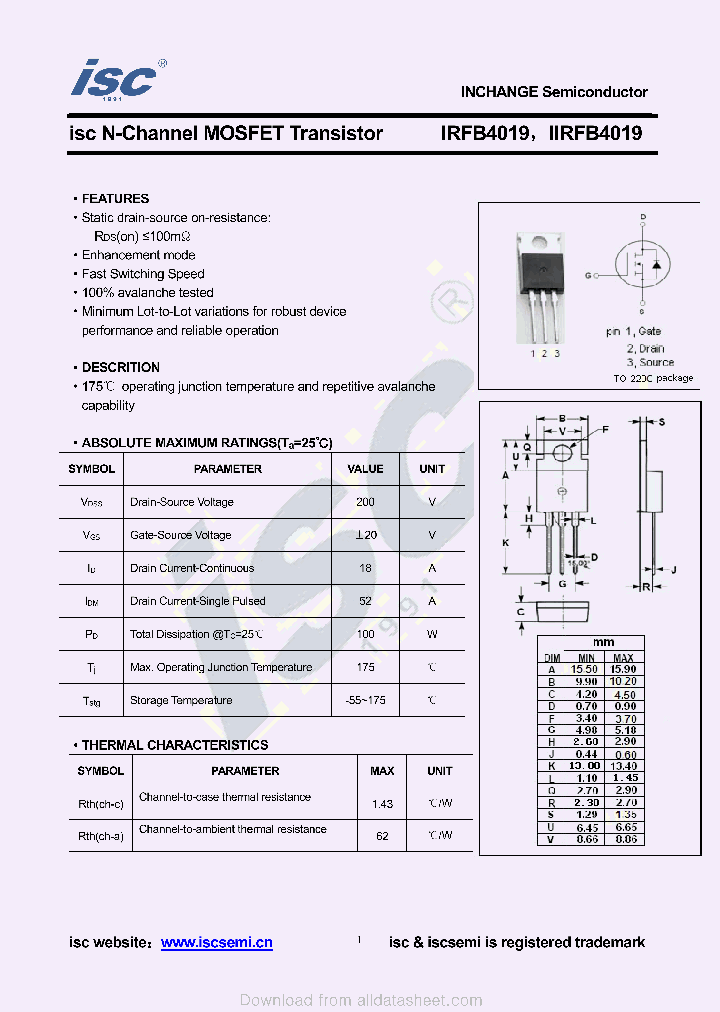 IIRFB4019_9023330.PDF Datasheet