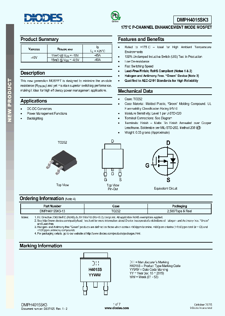 DMPH4015SK3-13_9023843.PDF Datasheet