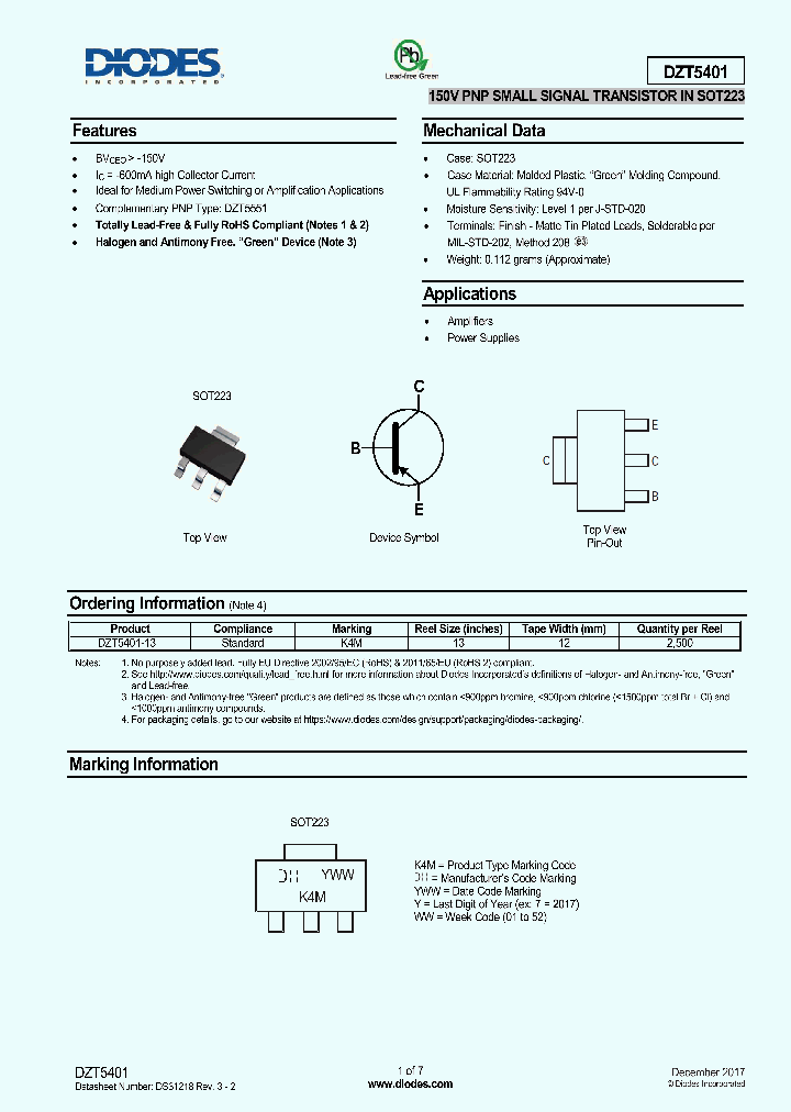 DZT5401_9024983.PDF Datasheet