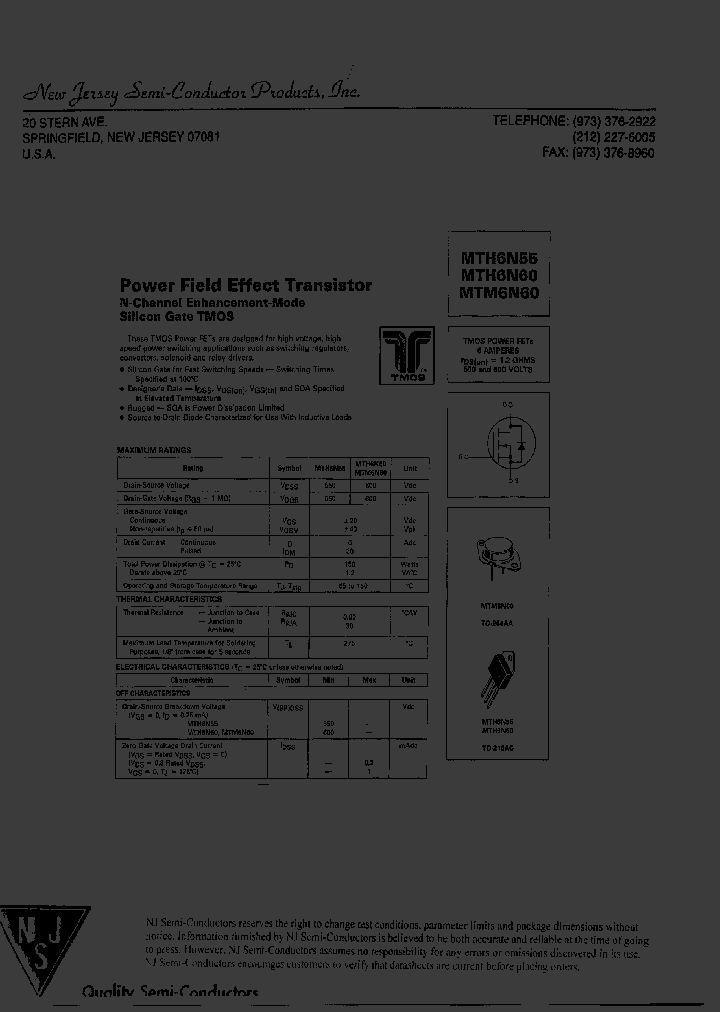 MTH6N60_9025701.PDF Datasheet