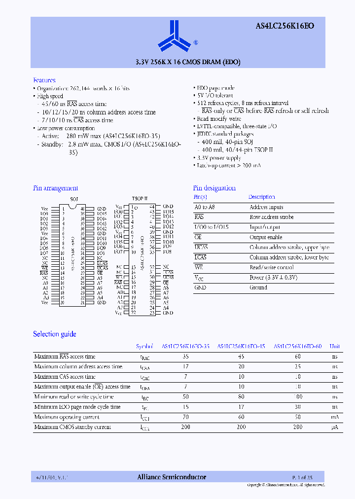 AS4LC256K16EO-60JC_9025947.PDF Datasheet