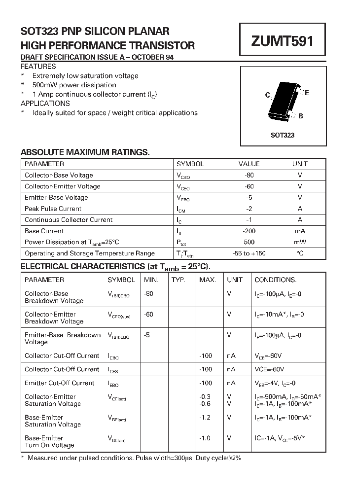 ZUMT591_9027224.PDF Datasheet