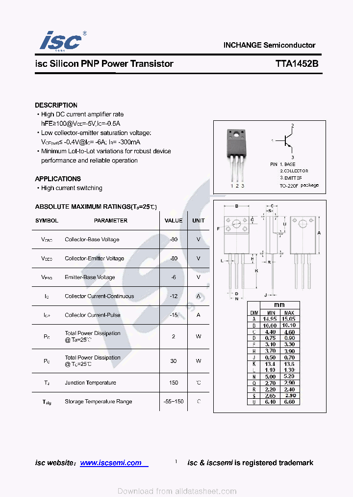TTA1452B_9027252.PDF Datasheet