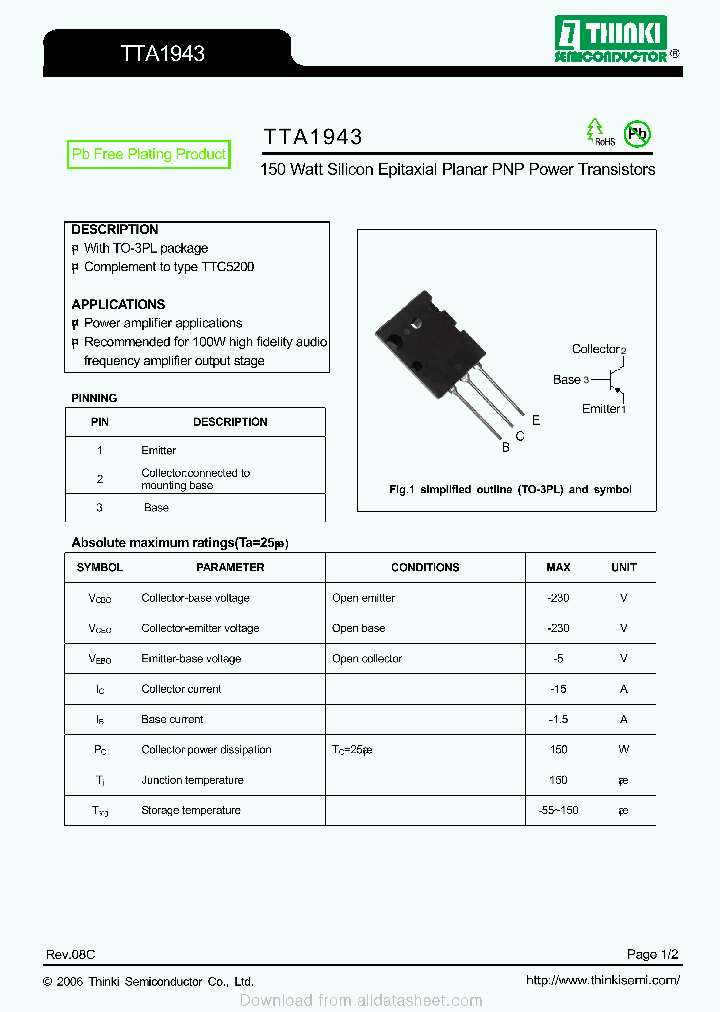 TTA1943_9027255.PDF Datasheet