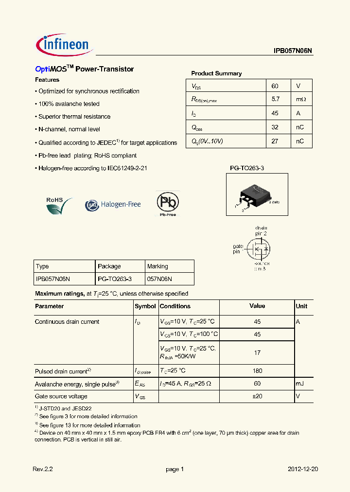 IPB057N06N_9027620.PDF Datasheet