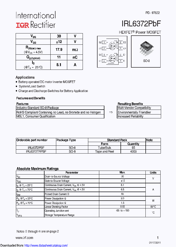 IRL6372PBF_9027658.PDF Datasheet