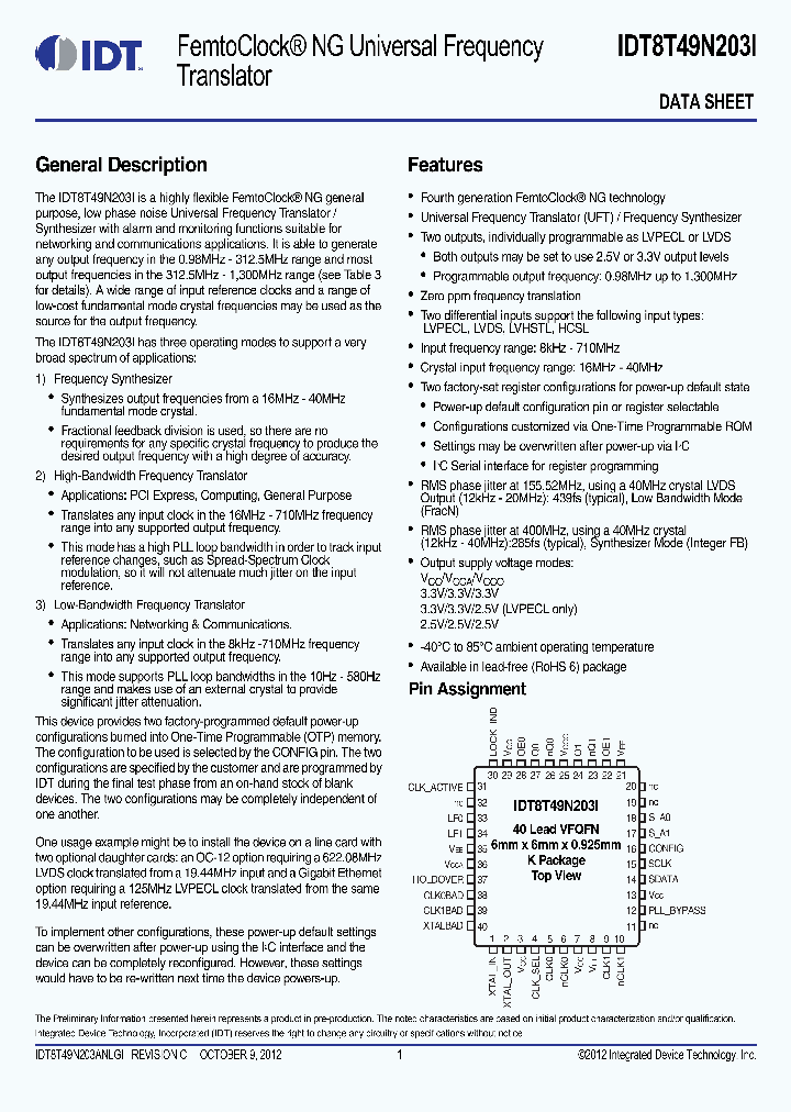 IDT8T49N203I_9027872.PDF Datasheet