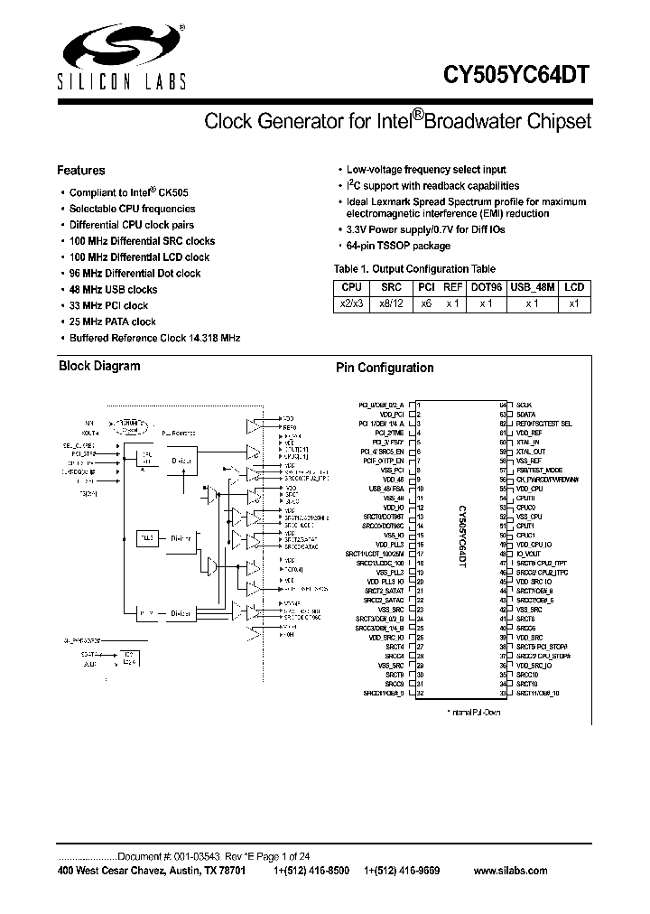 CY505YC64DT_9028408.PDF Datasheet
