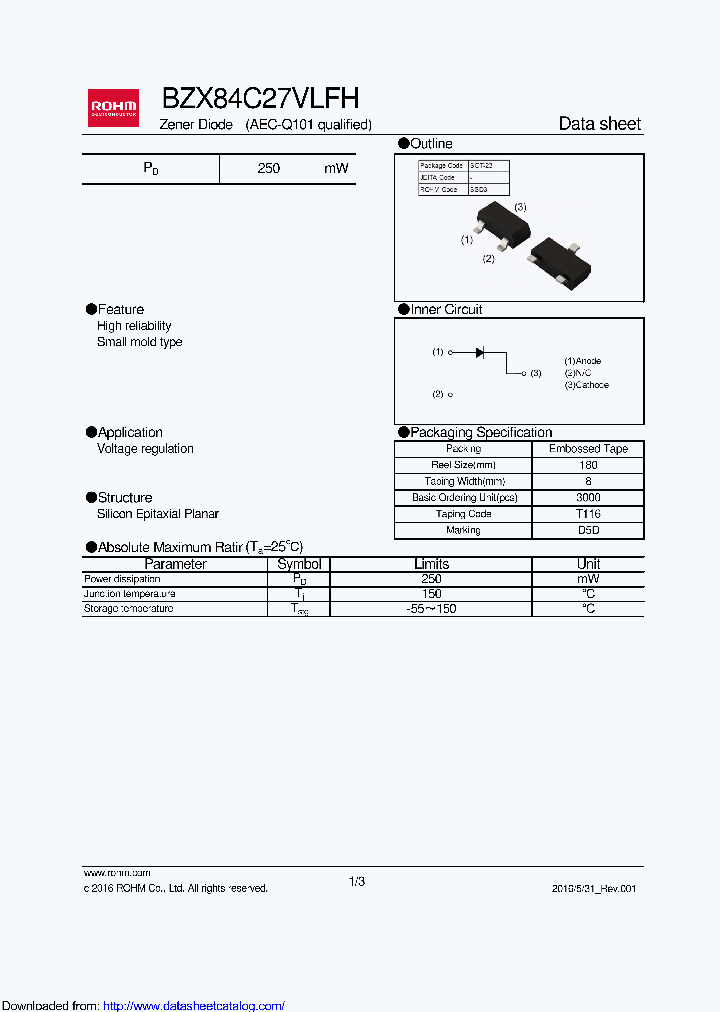 BZX84C27VLFHT116_9029213.PDF Datasheet