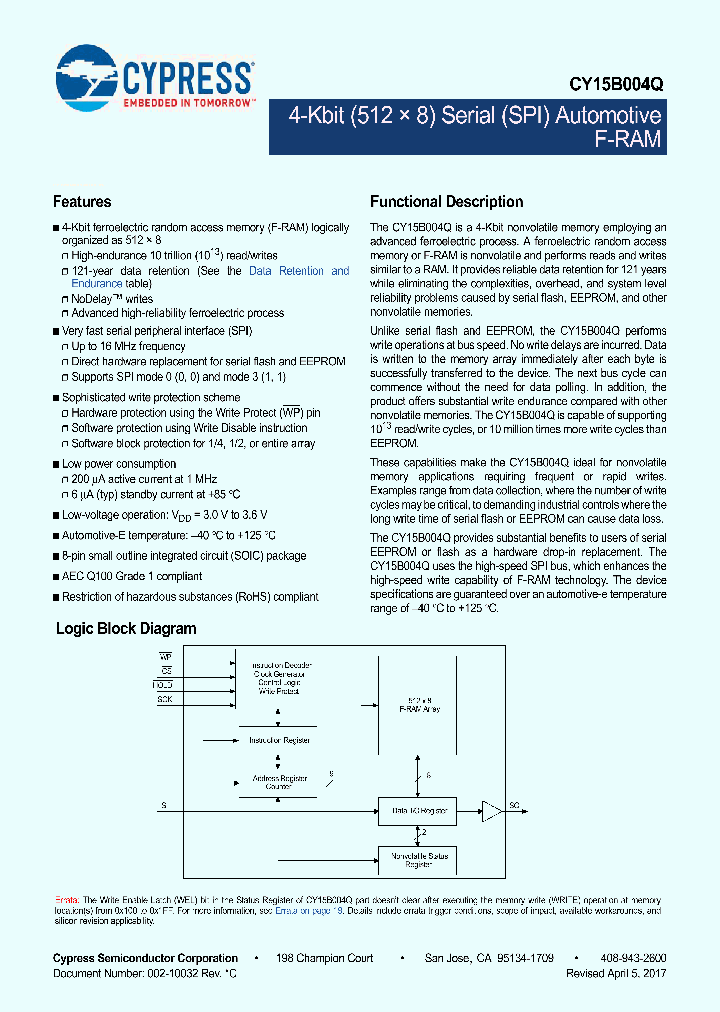 CY15B004Q-SXE_9029244.PDF Datasheet