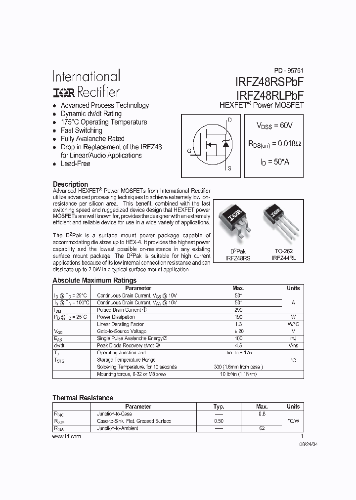 IRFZ48RSPBF_9030148.PDF Datasheet