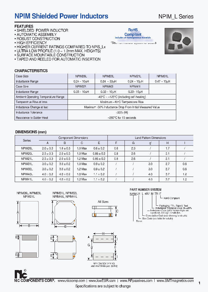 NPIM26L1R0MTRF_9030422.PDF Datasheet