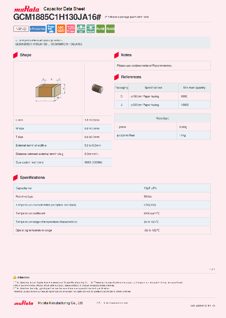 GCM1885C1H130JA16_9031286.PDF Datasheet