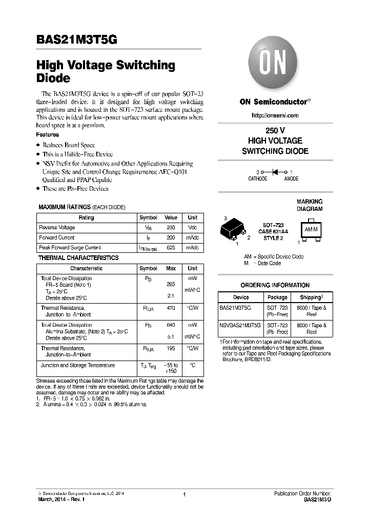 NSVBAS21M3T5G_9031579.PDF Datasheet