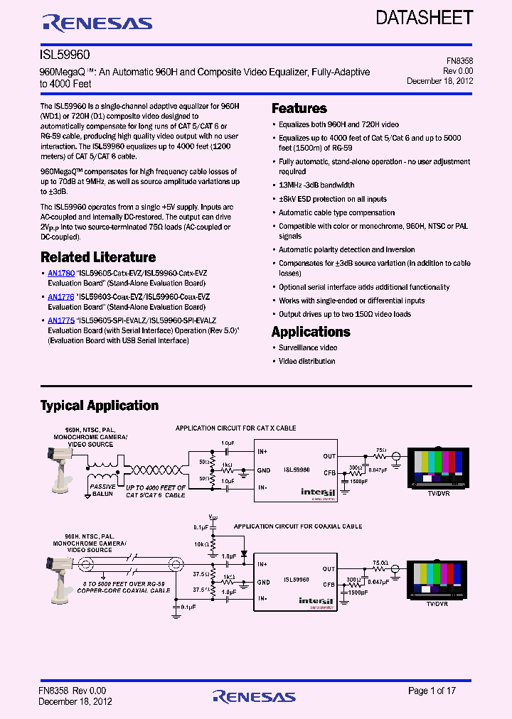 ISL59960-COAX-EVZ_9032499.PDF Datasheet