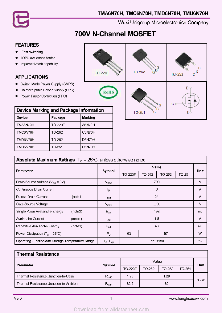 TMU6N70H_9032696.PDF Datasheet