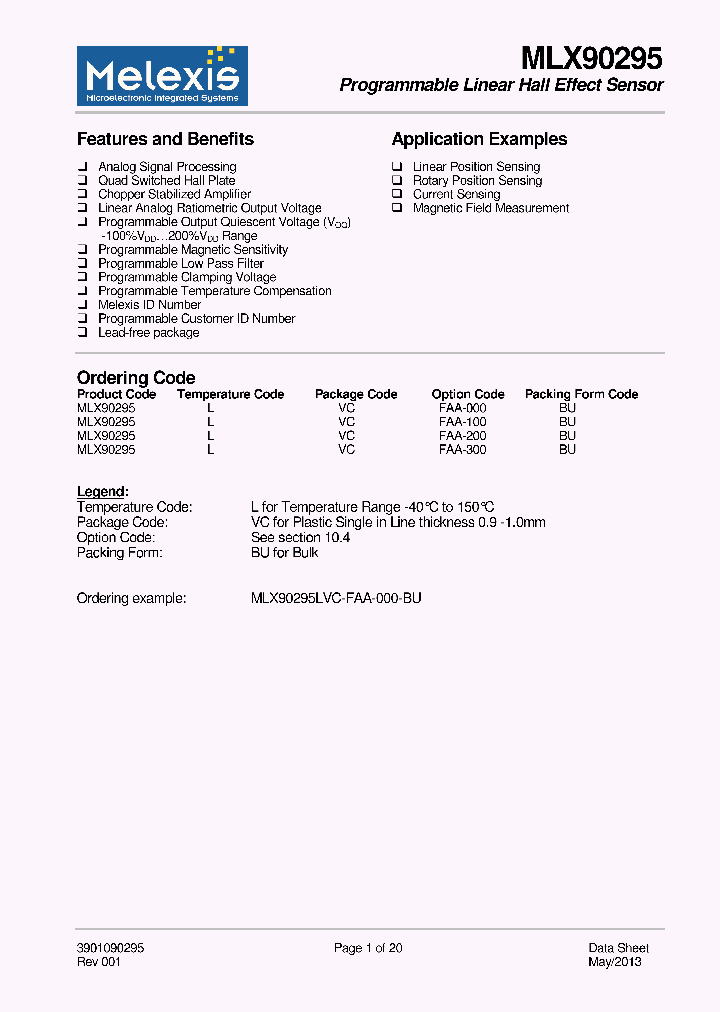 MLX90295_9033135.PDF Datasheet