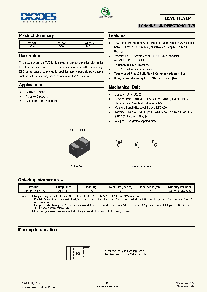 D5V0H1U2LP-7B_9033324.PDF Datasheet