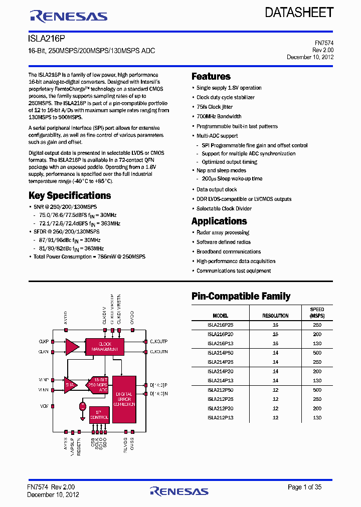 ISLA216IR72EV1Z_9034350.PDF Datasheet