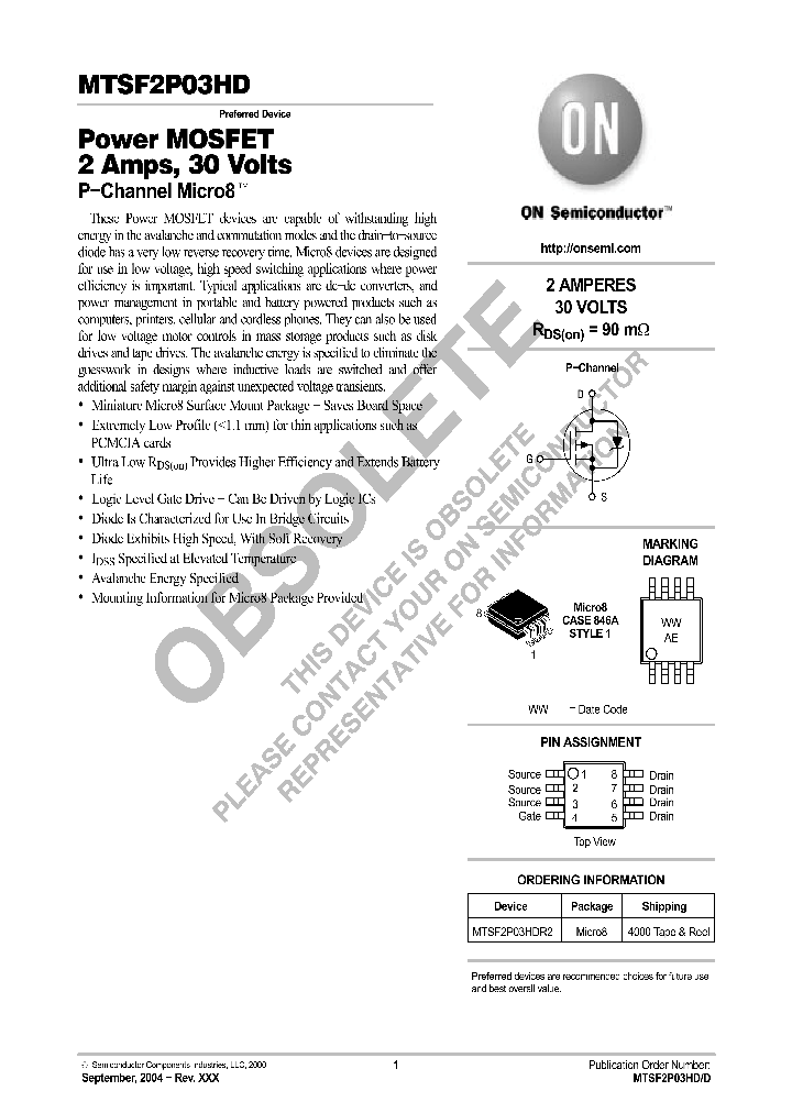 MTSF2P03HD_9034738.PDF Datasheet