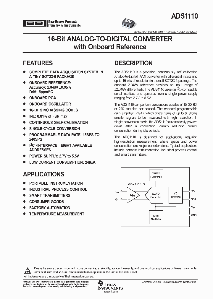 ADS1110_9035461.PDF Datasheet