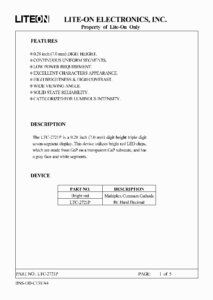 LTC-2721P_9035646.PDF Datasheet