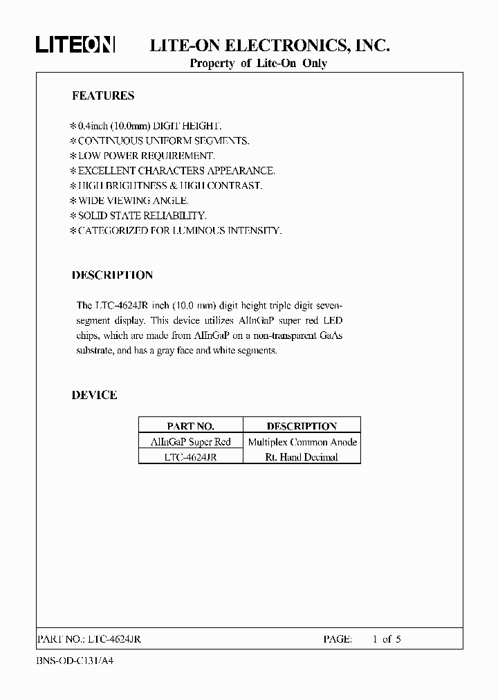 LTC-4624JR_9035650.PDF Datasheet