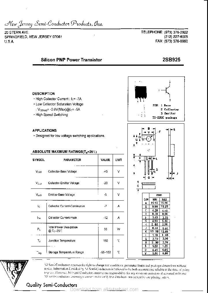 2SB925_9036253.PDF Datasheet