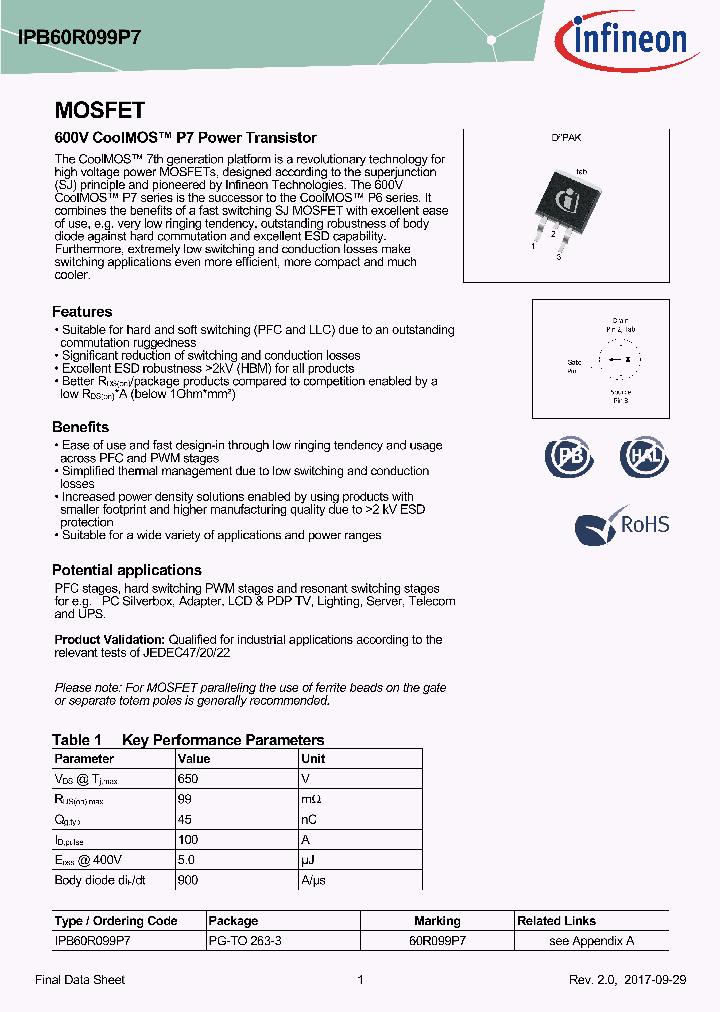 IPB60R099P7_9036556.PDF Datasheet